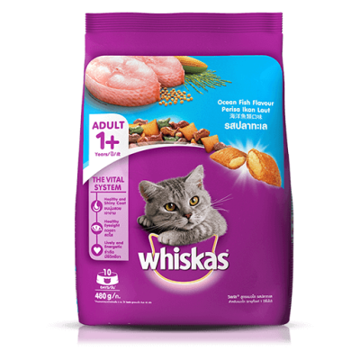 Whiskas Cat Food Ocean Fish Flavour480g